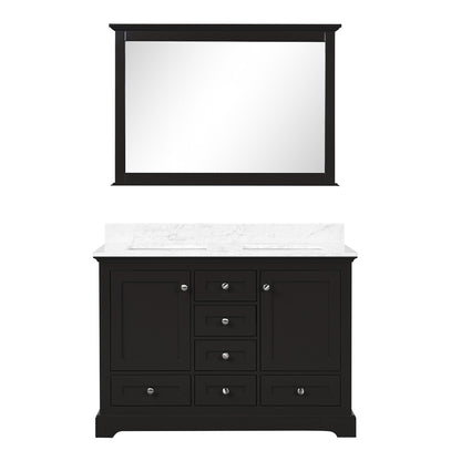 Lexora Dukes 48 in. Espresso Double Sink Bath Vanity