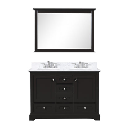 Lexora Dukes 48 in. Espresso Double Sink Bath Vanity