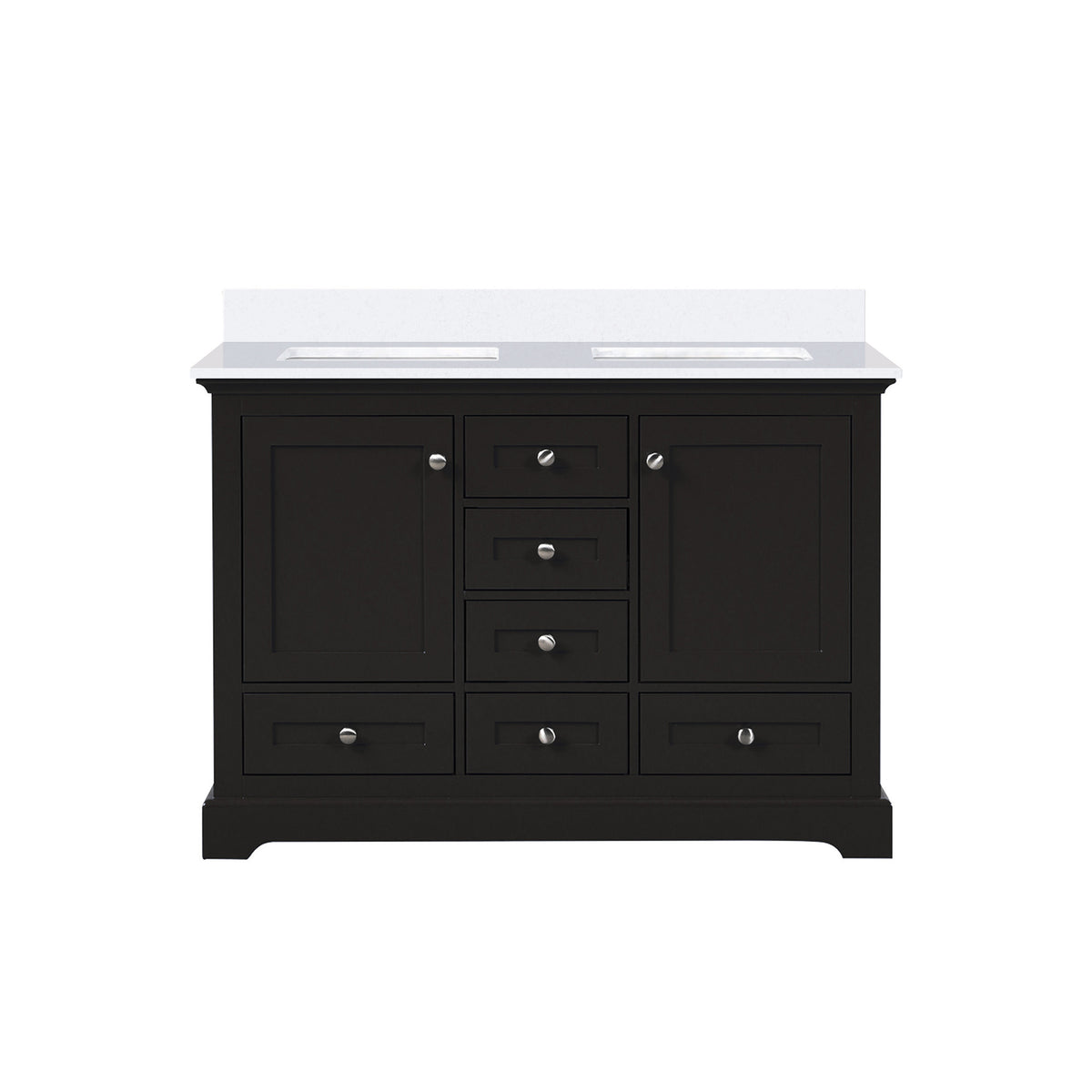Lexora Dukes 48 in. Espresso Double Sink Bath Vanity