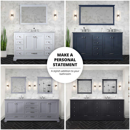 Lexora Dukes 48 in. White Single Sink Bath Vanity