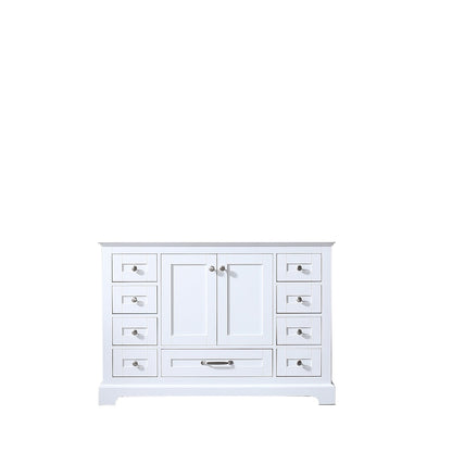 Lexora Dukes 48 in. White Single Sink Bath Vanity
