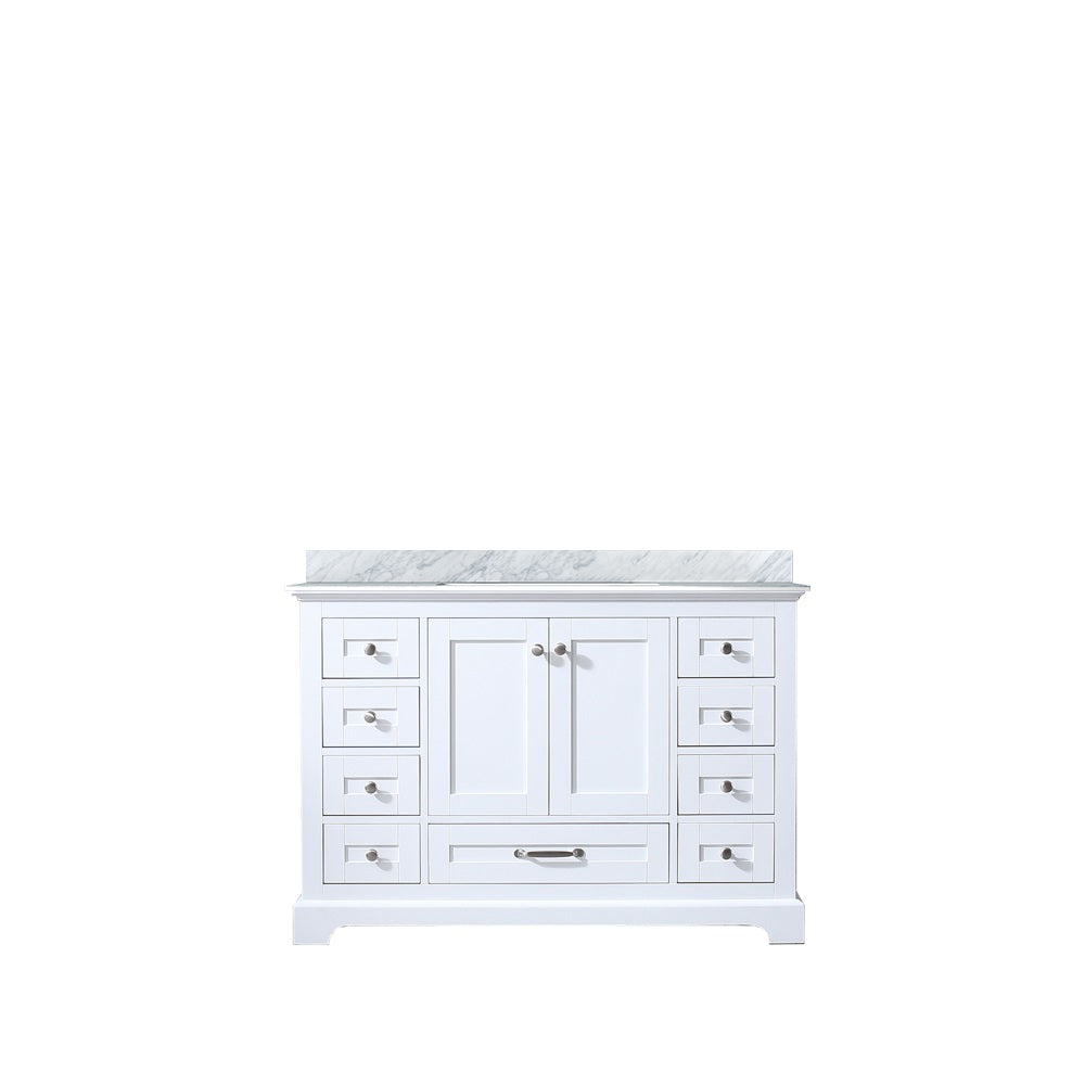 Lexora Dukes 48 in. White Single Sink Bath Vanity