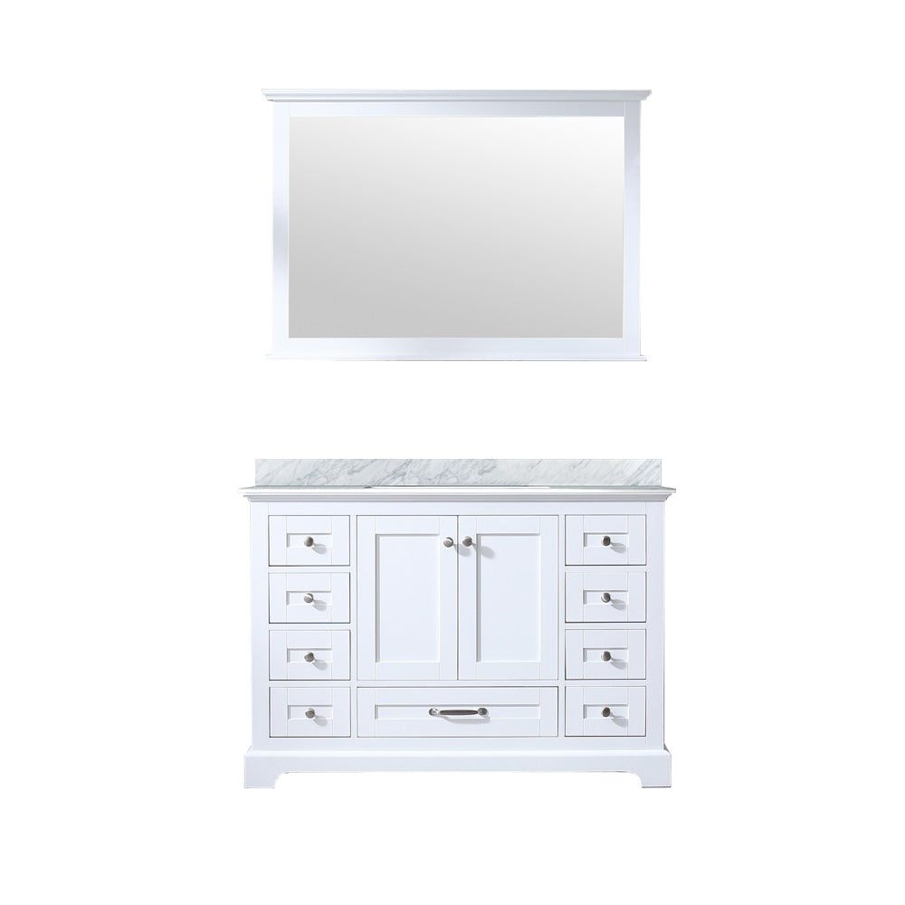 Lexora Dukes 48 in. White Single Sink Bath Vanity