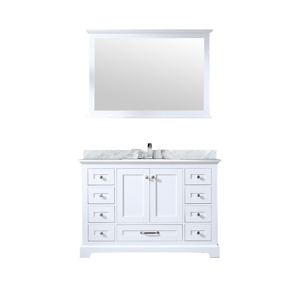 Lexora Dukes 48 in. White Single Sink Bath Vanity