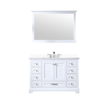 Lexora Dukes 48 in. White Single Sink Bath Vanity