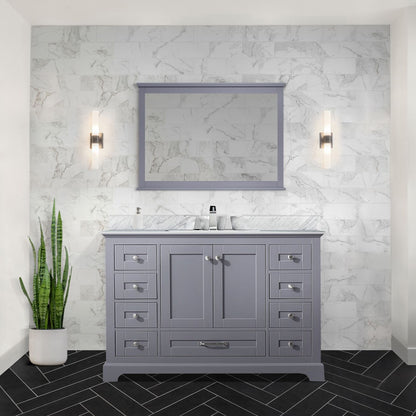 Lexora Dukes 48 in. Dark Grey Single Sink Bath Vanity