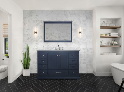 Lexora Dukes 48 in. Navy Blue Single Sink Bath Vanity