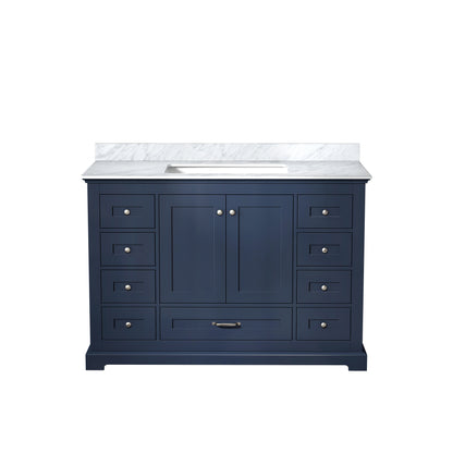 Lexora Dukes 48 in. Navy Blue Single Sink Bath Vanity