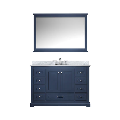 Lexora Dukes 48 in. Navy Blue Single Sink Bath Vanity