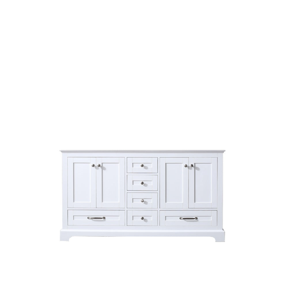 Lexora Dukes 60 in. White Double Sink Bath Vanity