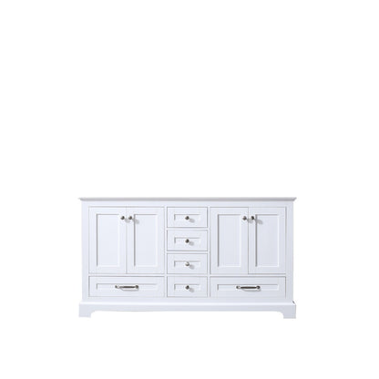 Lexora Dukes 60 in. White Double Sink Bath Vanity