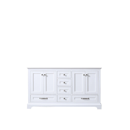 Lexora Dukes 60 in. White Double Sink Bath Vanity