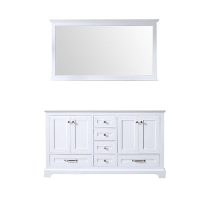 Lexora Dukes 60 in. White Double Sink Bath Vanity