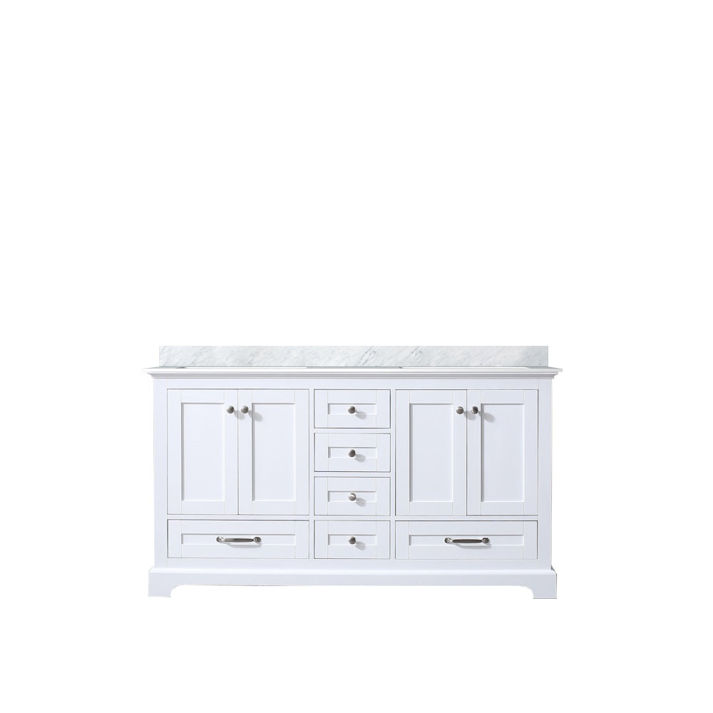 Lexora Dukes 60 in. White Double Sink Bath Vanity