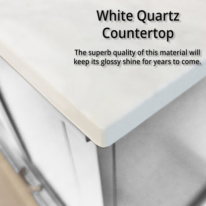Lexora Dukes 60 in. White Double Sink Bath Vanity