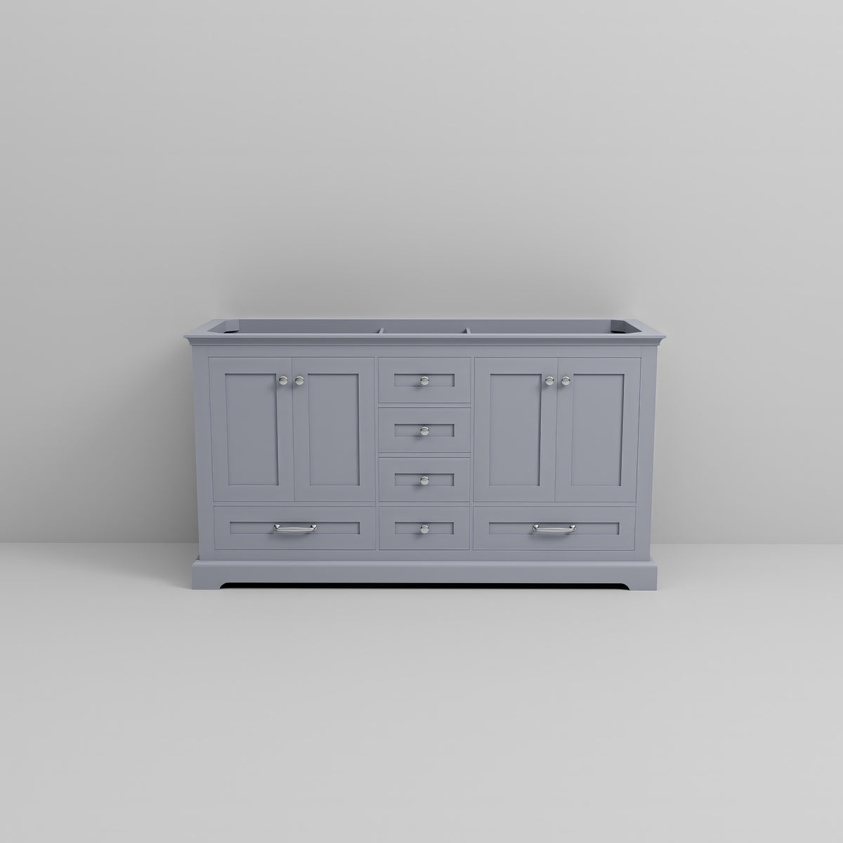 Lexora Dukes 60 in. Dark Grey Double Sink Bath Vanity