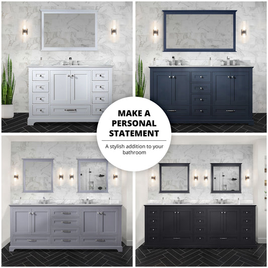 Lexora Dukes 60 in. Dark Grey Double Sink Bath Vanity