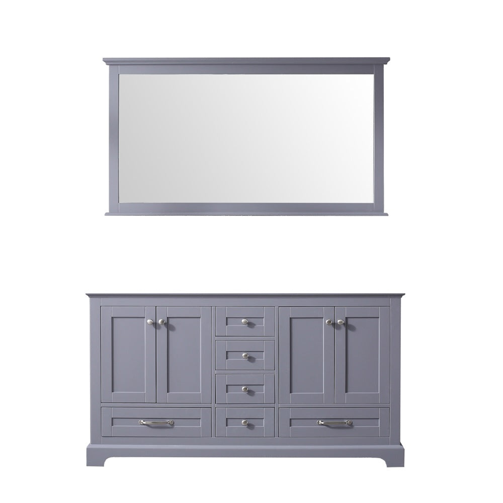 Lexora Dukes 60 in. Dark Grey Double Sink Bath Vanity
