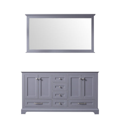 Lexora Dukes 60 in. Dark Grey Double Sink Bath Vanity