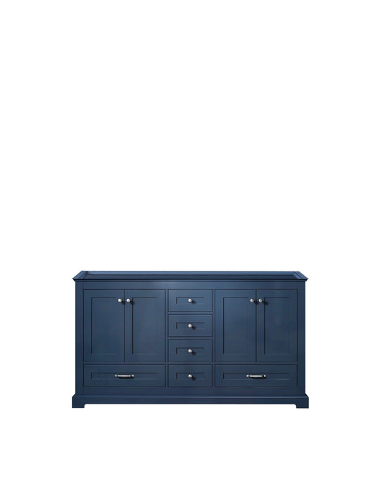 Lexora Dukes 60 in. Navy Blue Double Sink Bath Vanity