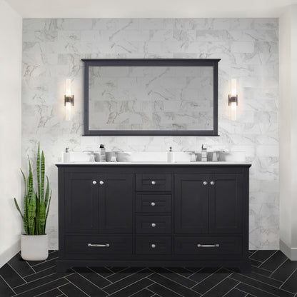 Lexora Dukes 60 in. Espresso Double Sink Bath Vanity
