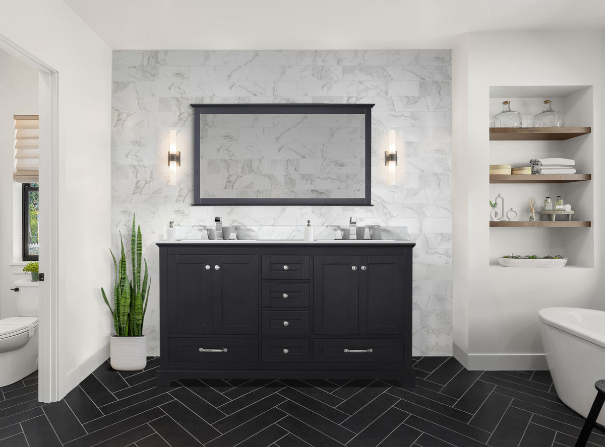 Lexora Dukes 60 in. Espresso Double Sink Bath Vanity
