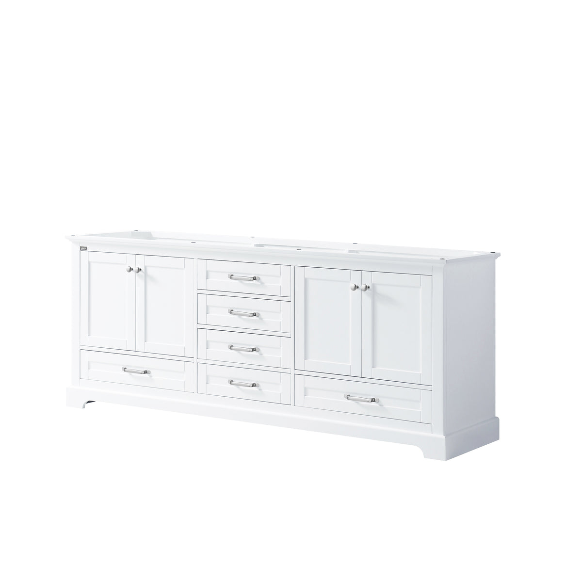 Lexora Dukes 80 in. White Double Sink Bath Vanity