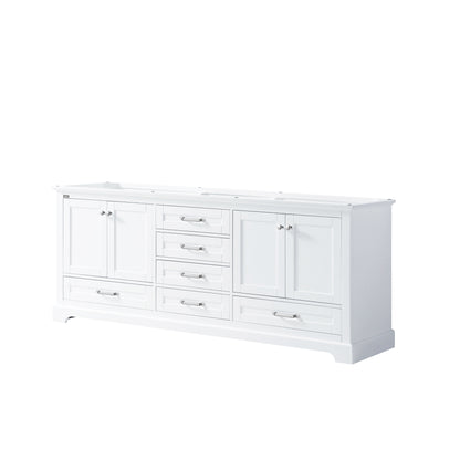 Lexora Dukes 80 in. White Double Sink Bath Vanity