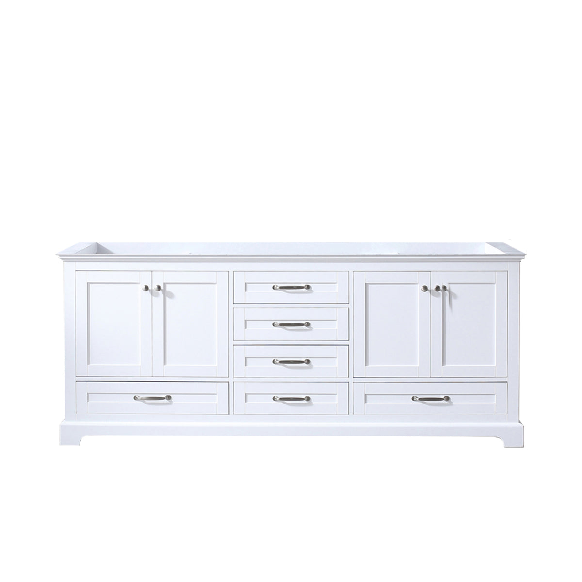 Lexora Dukes 80 in. White Double Sink Bath Vanity