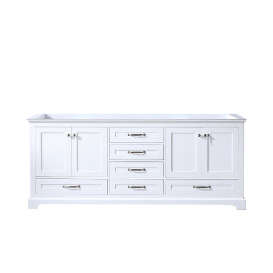 Lexora Dukes 80 in. White Double Sink Bath Vanity