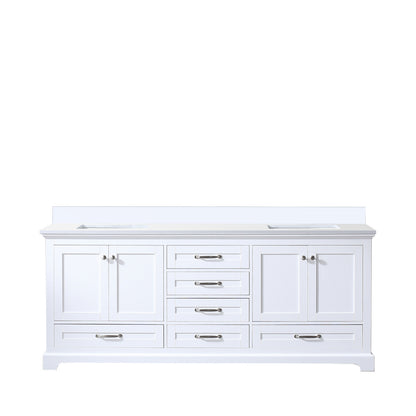 Lexora Dukes 80 in. White Double Sink Bath Vanity