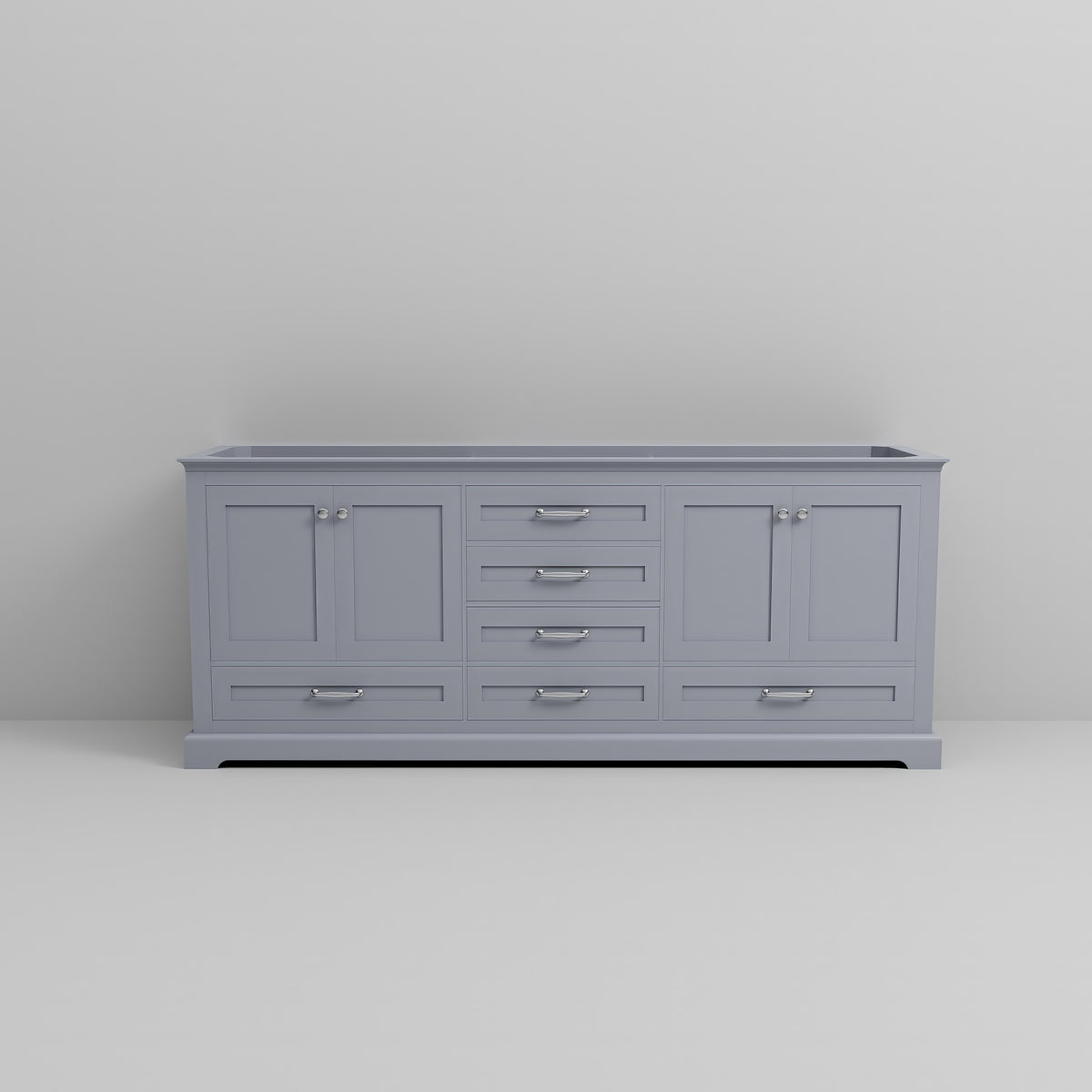 Lexora Dukes 80 in. Dark Grey Double Sink Bath Vanity