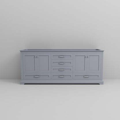 Lexora Dukes 80 in. Dark Grey Double Sink Bath Vanity