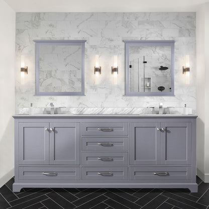 Lexora Dukes 80 in. Dark Grey Double Sink Bath Vanity