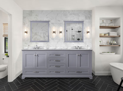 Lexora Dukes 80 in. Dark Grey Double Sink Bath Vanity