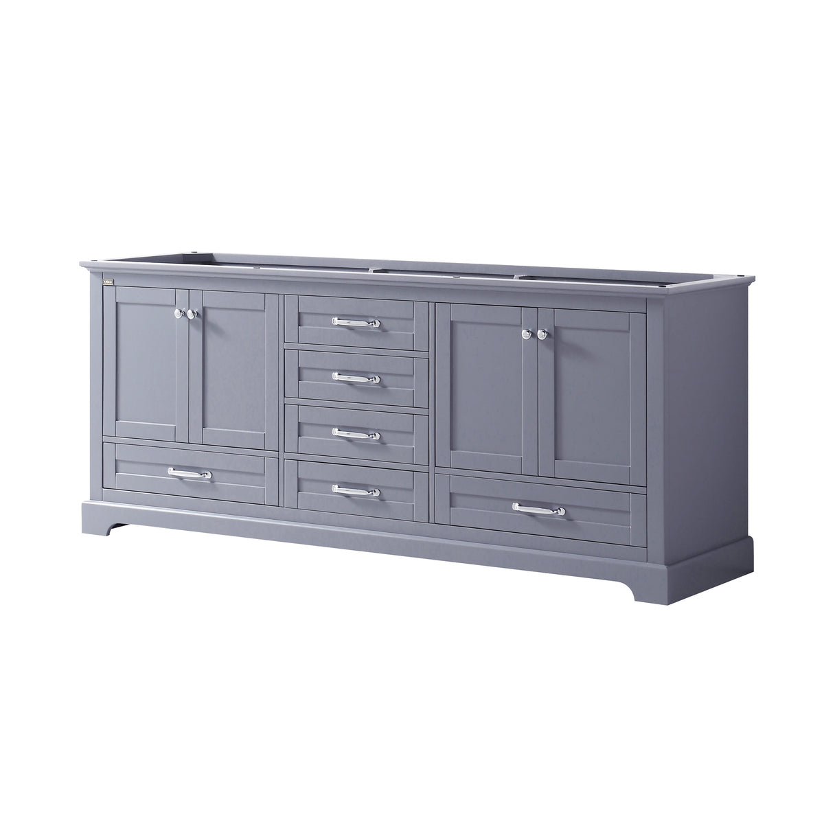 Lexora Dukes 80 in. Dark Grey Double Sink Bath Vanity