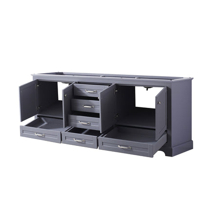 Lexora Dukes 80 in. Dark Grey Double Sink Bath Vanity