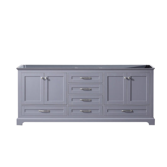 Lexora Dukes 80 in. Dark Grey Double Sink Bath Vanity