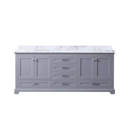 Lexora Dukes 80 in. Dark Grey Double Sink Bath Vanity