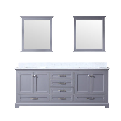 Lexora Dukes 80 in. Dark Grey Double Sink Bath Vanity