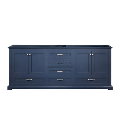 Lexora Dukes 80 in. Navy Blue Double Sink Bath Vanity