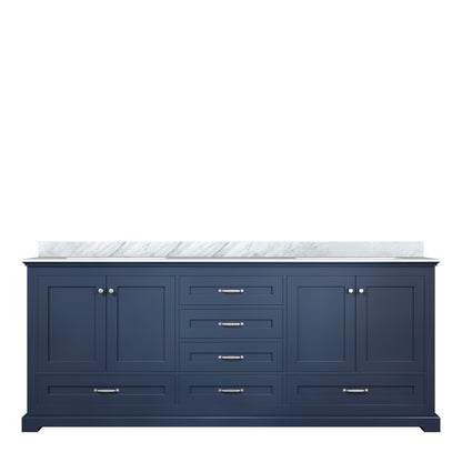Lexora Dukes 80 in. Navy Blue Double Sink Bath Vanity