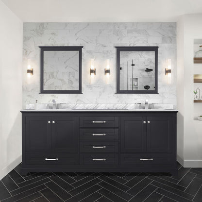 Lexora Dukes 80 in. Espresso Double Sink Bath Vanity