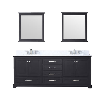 Lexora Dukes 80 in. Espresso Double Sink Bath Vanity