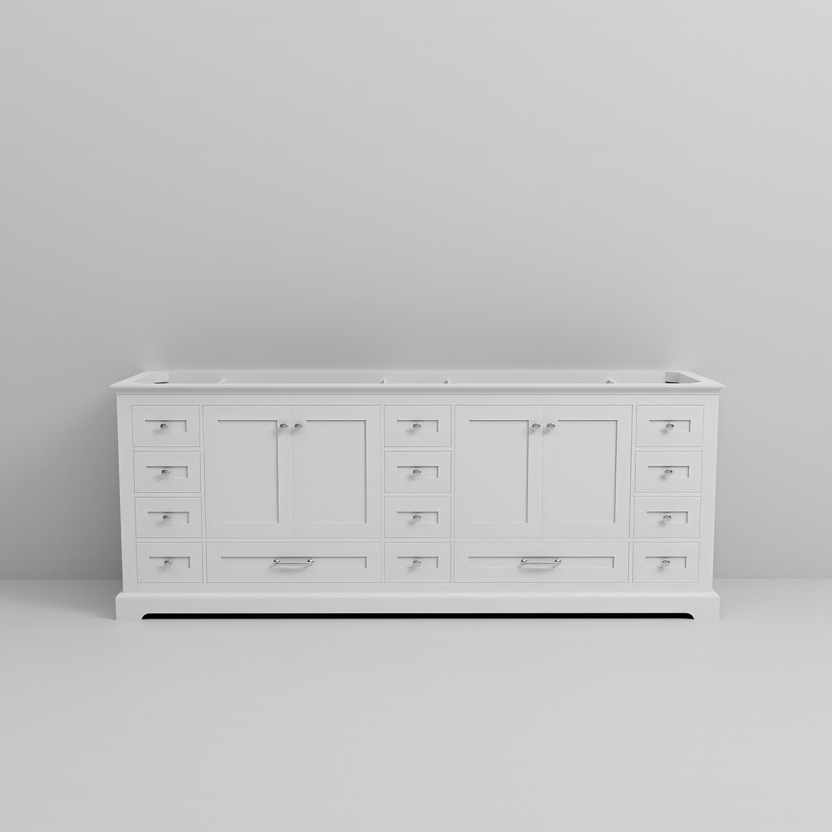 Lexora Dukes 84 in. White Double Sink Bath Vanity