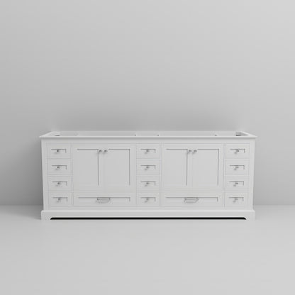 Lexora Dukes 84 in. White Double Sink Bath Vanity