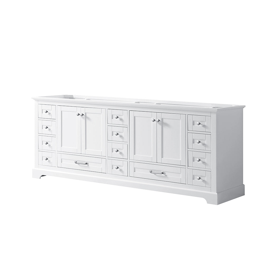 Lexora Dukes 84 in. White Double Sink Bath Vanity