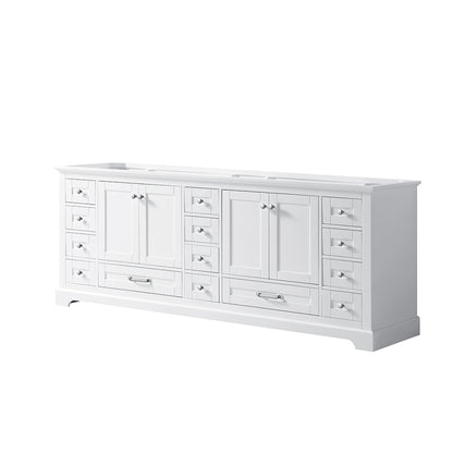 Lexora Dukes 84 in. White Double Sink Bath Vanity