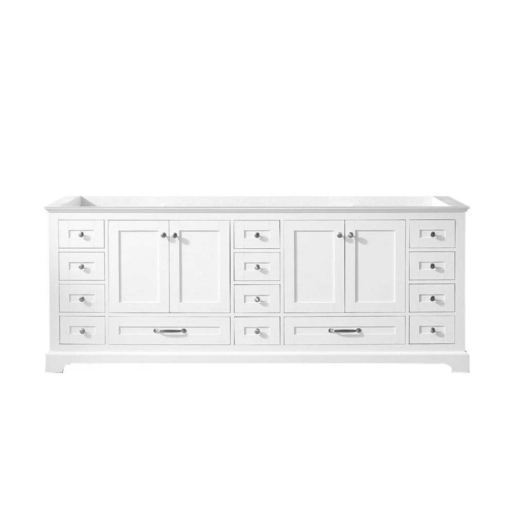 Lexora Dukes 84 in. White Double Sink Bath Vanity