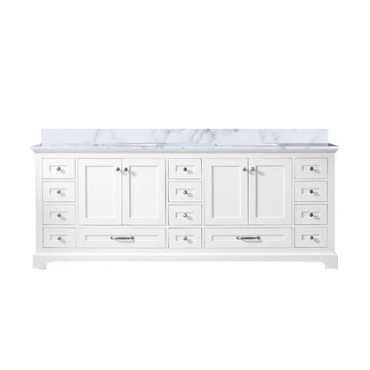 Lexora Dukes 84 in. White Double Sink Bath Vanity